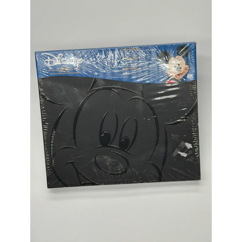 Disney Mickey Mouse 8x8 Scrapbook Album Black Debossed EK‎ Success New Sealed